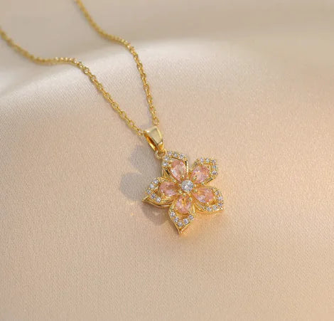 Aurora Rotating  Zircon Necklace